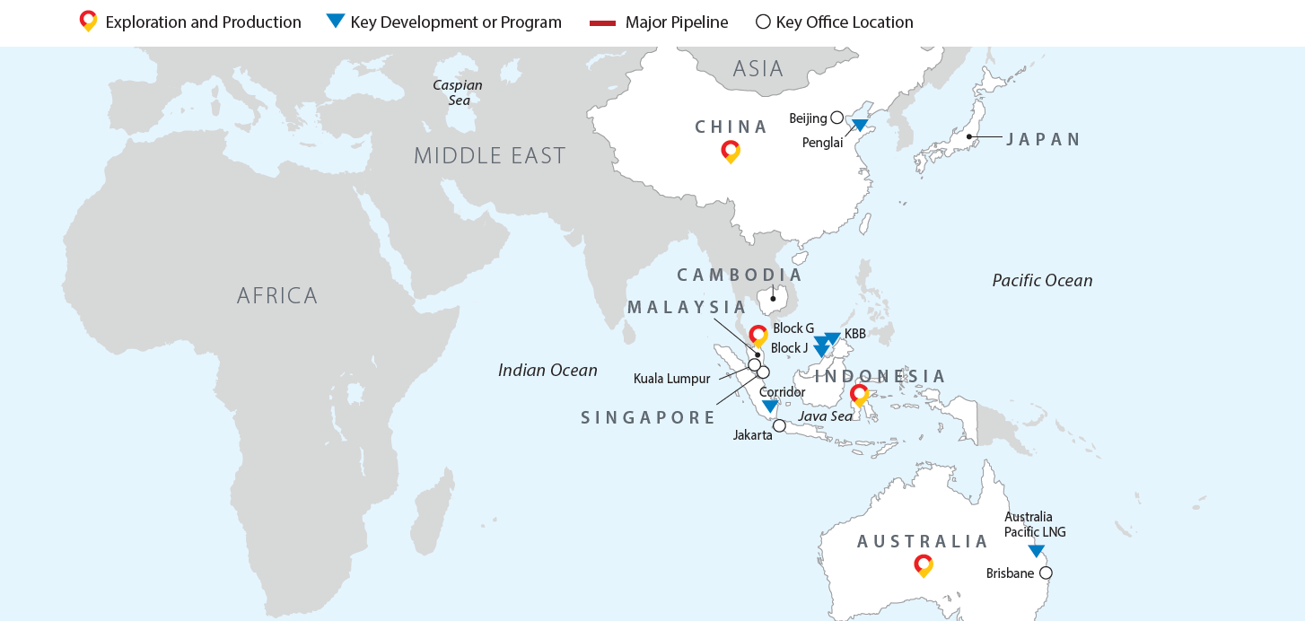 Map of our Asia Pacific operations