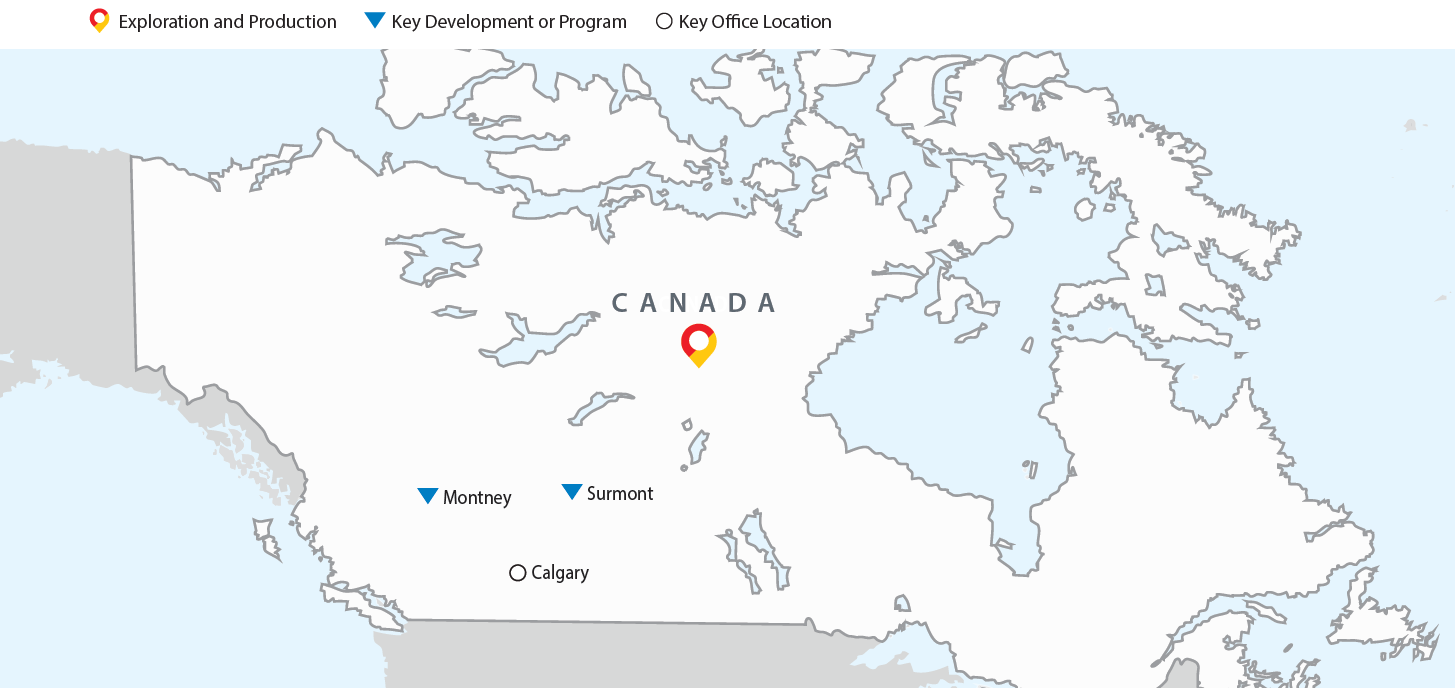 Map of Canada Operations
